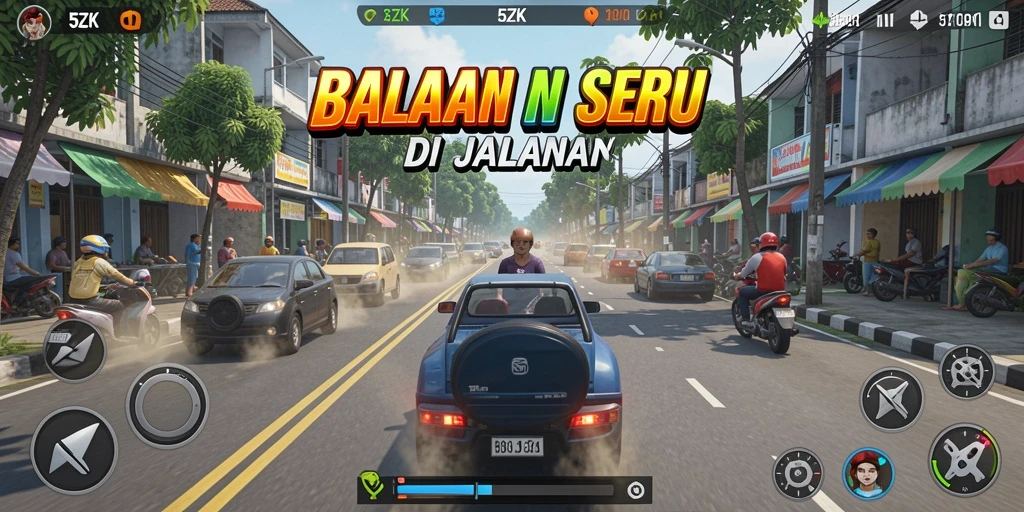 Tampilan gameplay balapan seru di 5ZK.