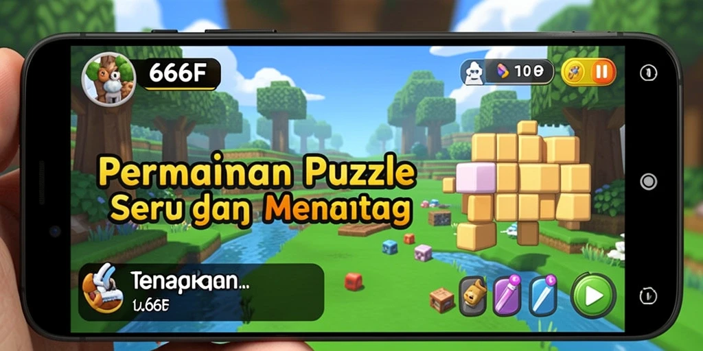 Tampilan screenshot gameplay 666F yang menampilkan puzzle menantang.