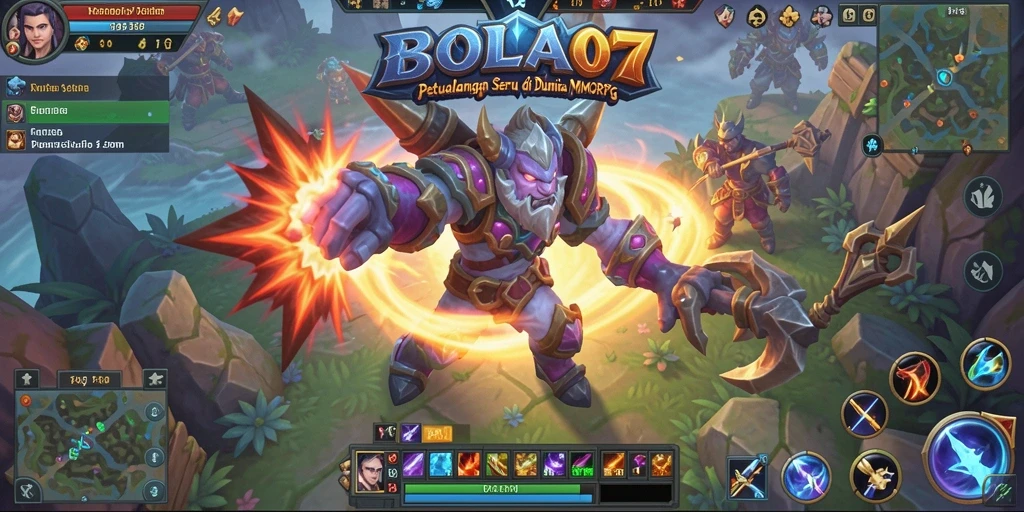 Screenshot BOLA07 menampilkan aksi pertarungan di dunia MMORPG yang menakjubkan.