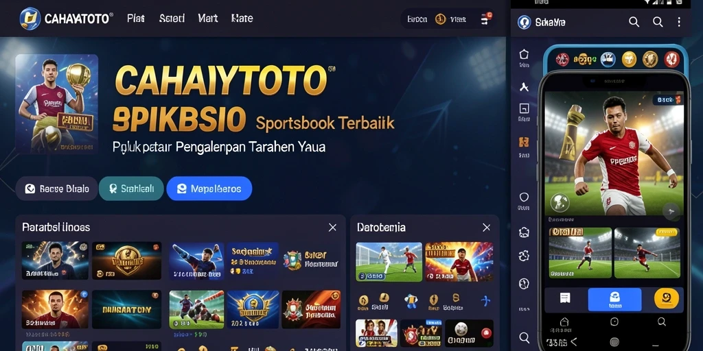 Tampilan utama CAHAYATOTO dengan berbagai pilihan taruhan olahraga.