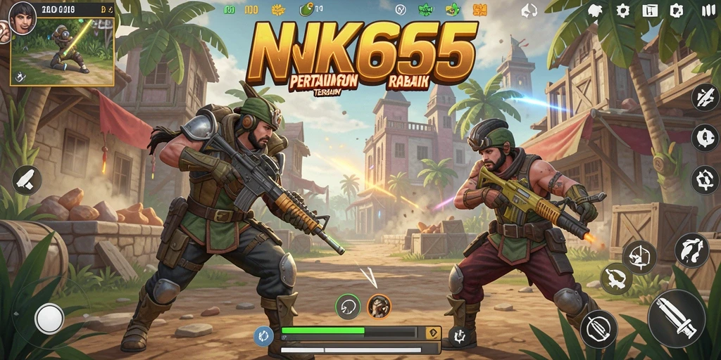 Gameplay NK666 yang mendebarkan dalam pertempuran Battle Royale.