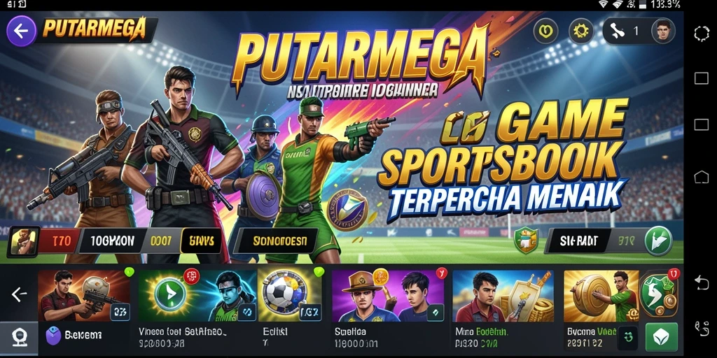 Tampilan gameplay PUTARMEGA yang menarik dan interaktif dalam taruhan olahraga.