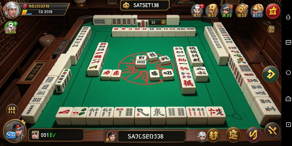 Tampilan gameplay Mahjong yang menarik dan interaktif.