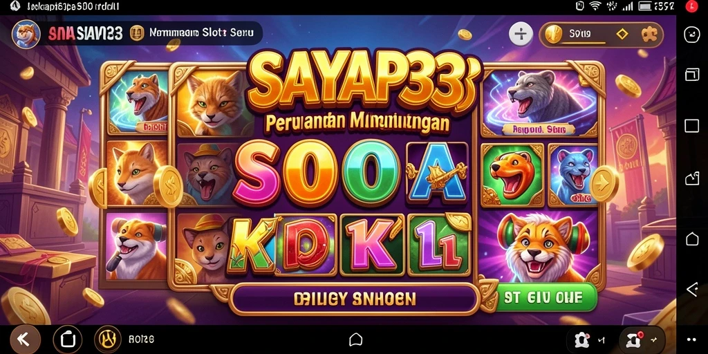 Tampilan menarik dari permainan slot SAYAP33 dengan berbagai tema.