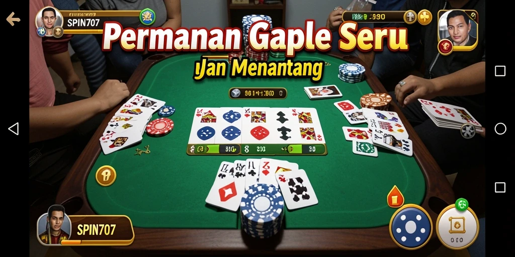 Gameplay SPIN707 yang seru dan menampakkan suasana Gaple.
